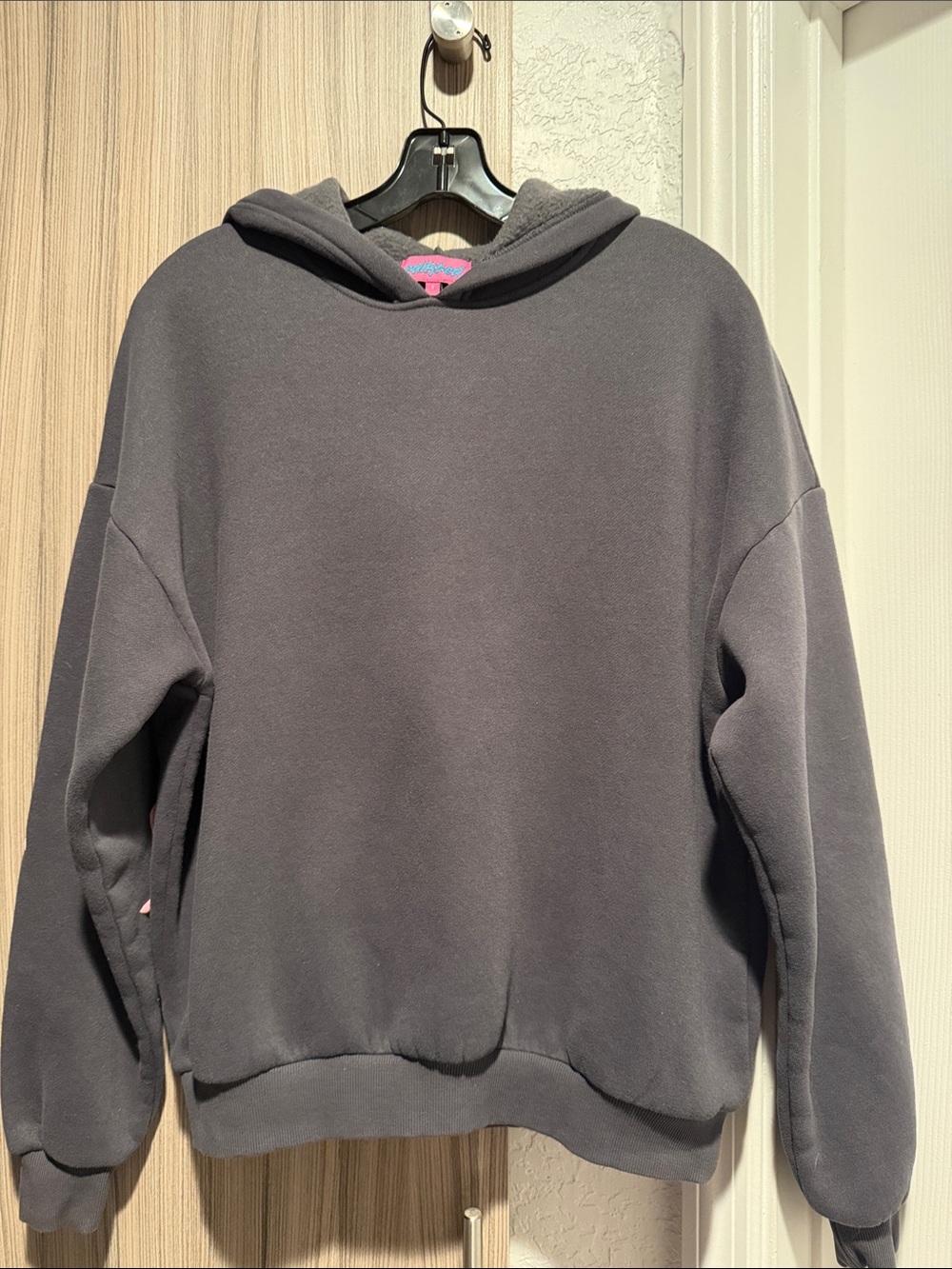 Edikted Charcoal Gray Oversized Hooded Sweatshirt